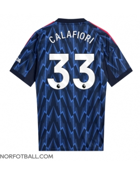 Billige Fotballdrakt Arsenal Riccardo Calafiori #33 Replika Bortedrakt 2025-26 Kortermet